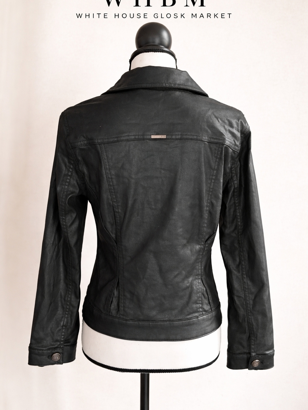 White House Black Market WHBM Black Jacket with Gold Buttons. LP PETIT - Picture 2 of 12